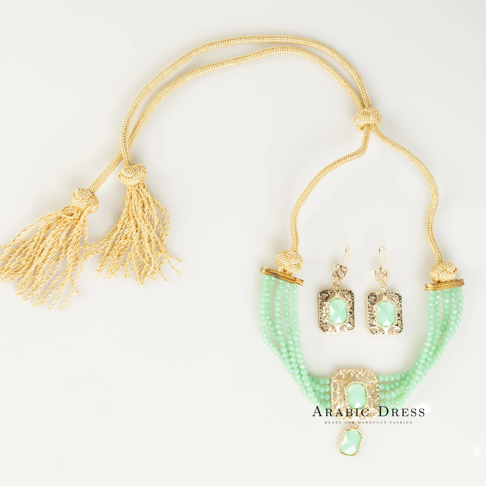 Pale Green Nifa necklace set - Image 3