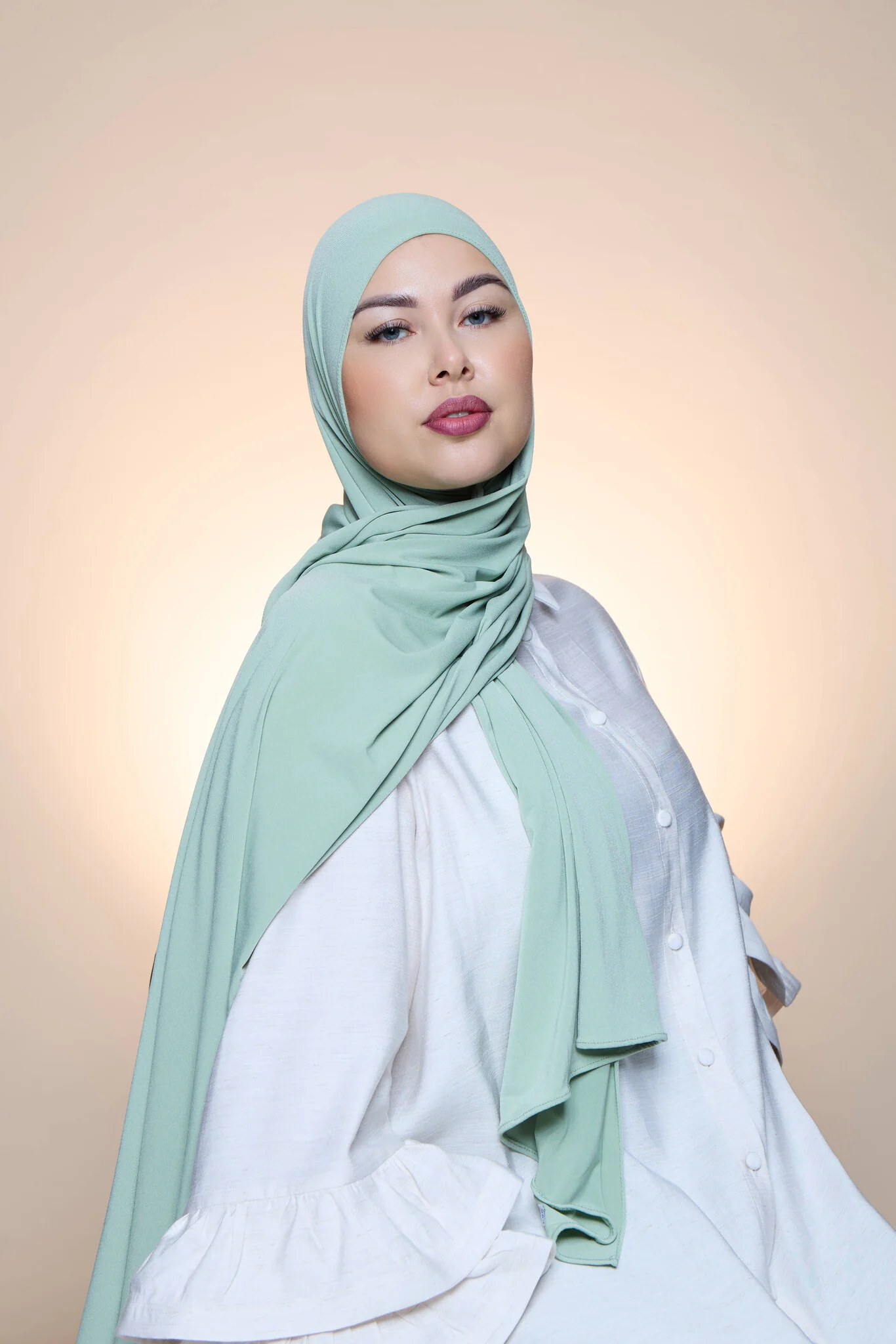 Premium Jersey Hijab Fin - Dark Latte - Image 3