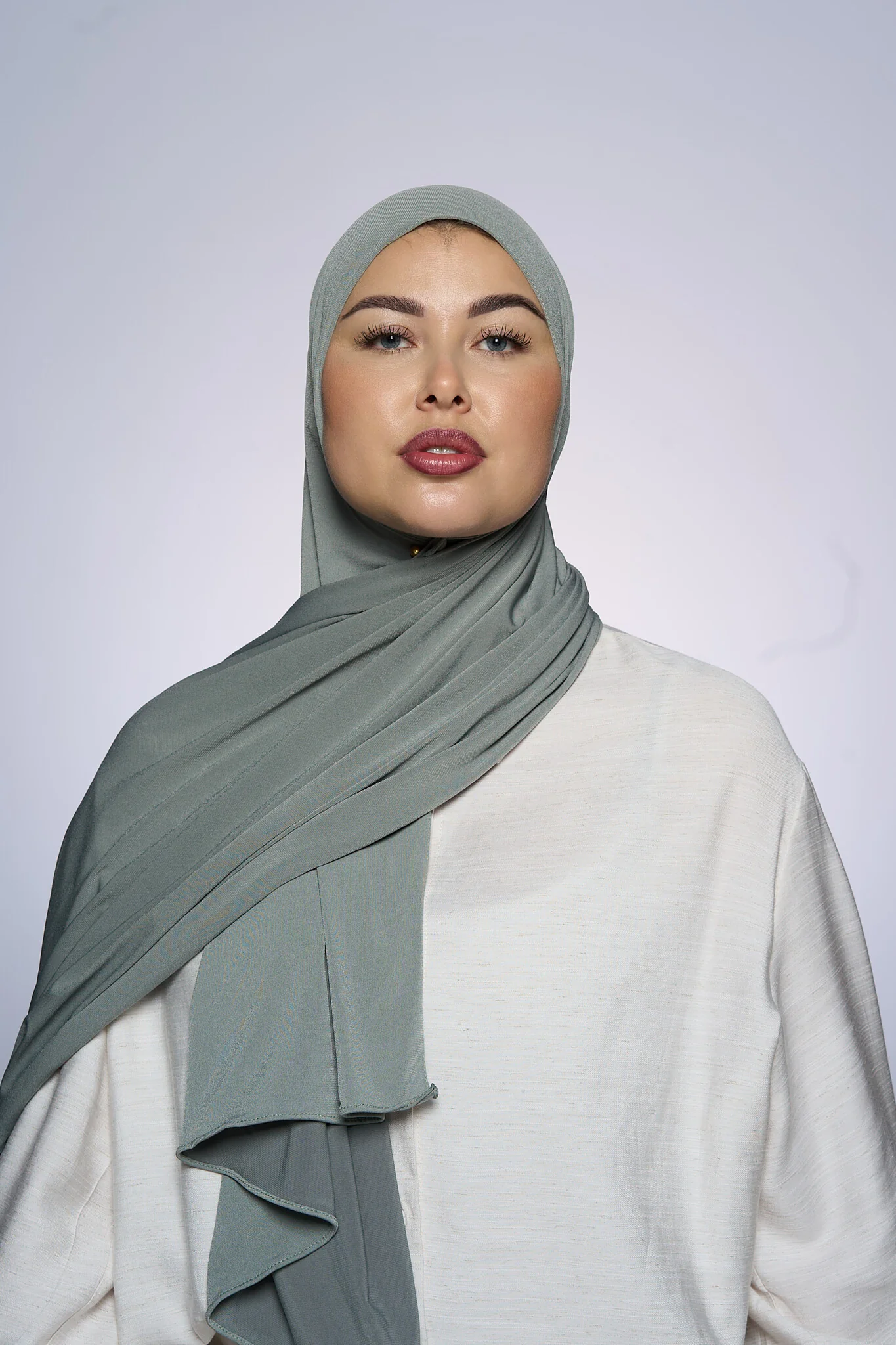 Premium Jersey Hijab Fin -  Latte Medium
