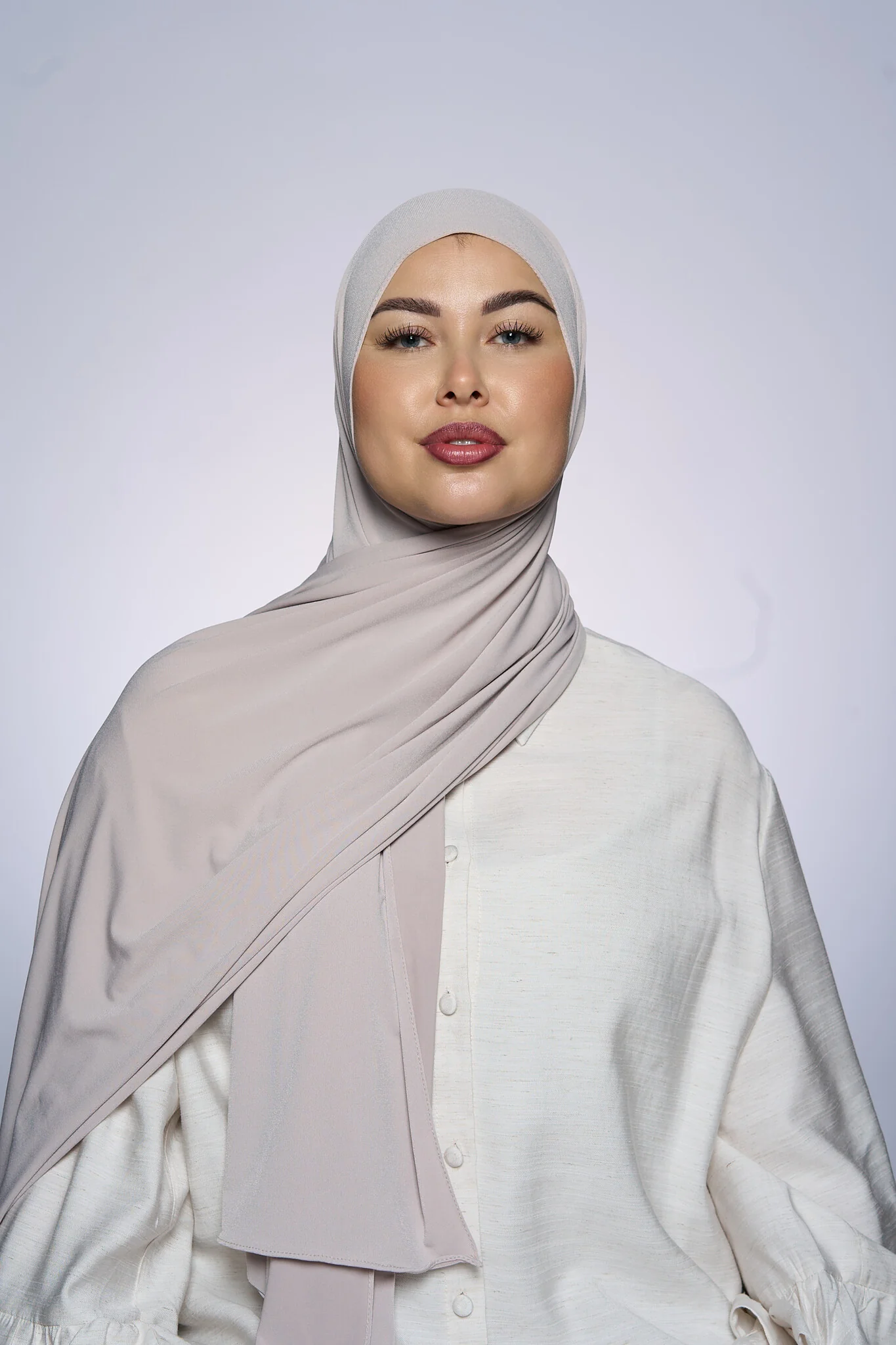 Premium Jersey Hijab Fin -  Light Almond