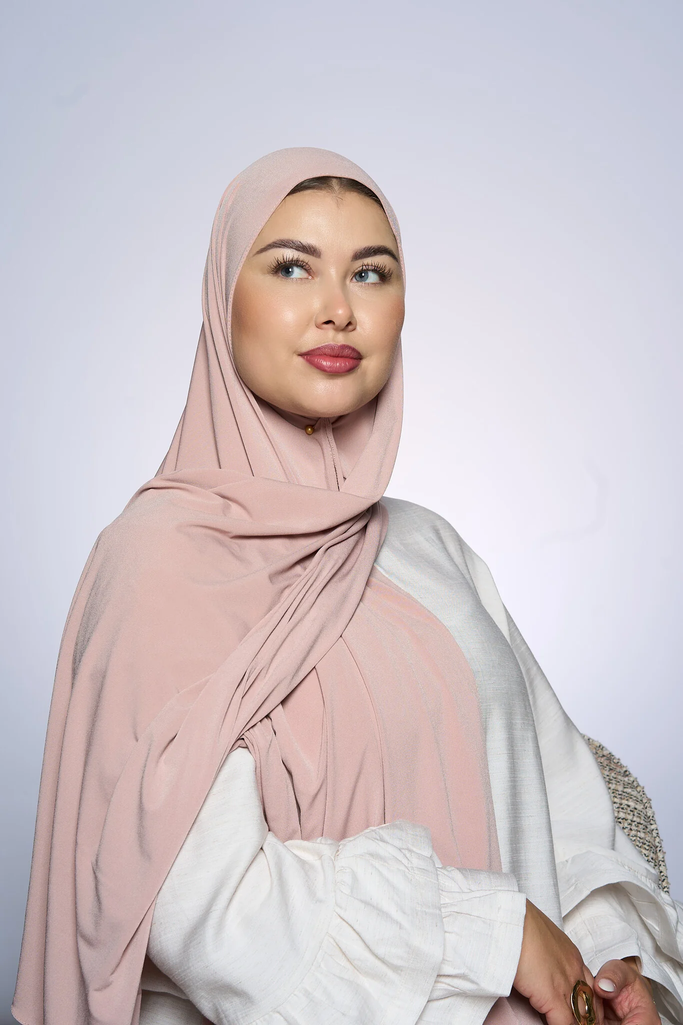 Premium Jersey Hijab Fin -  Medium Tanny