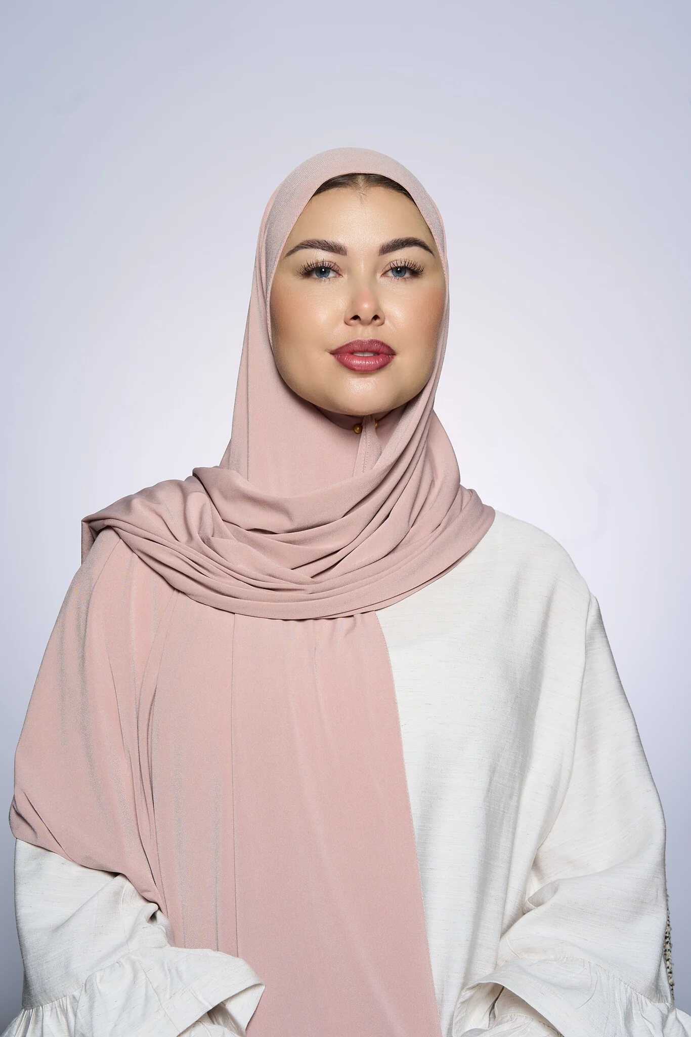Premium Jersey Hijab Fin -  Medium Tanny - Image 3