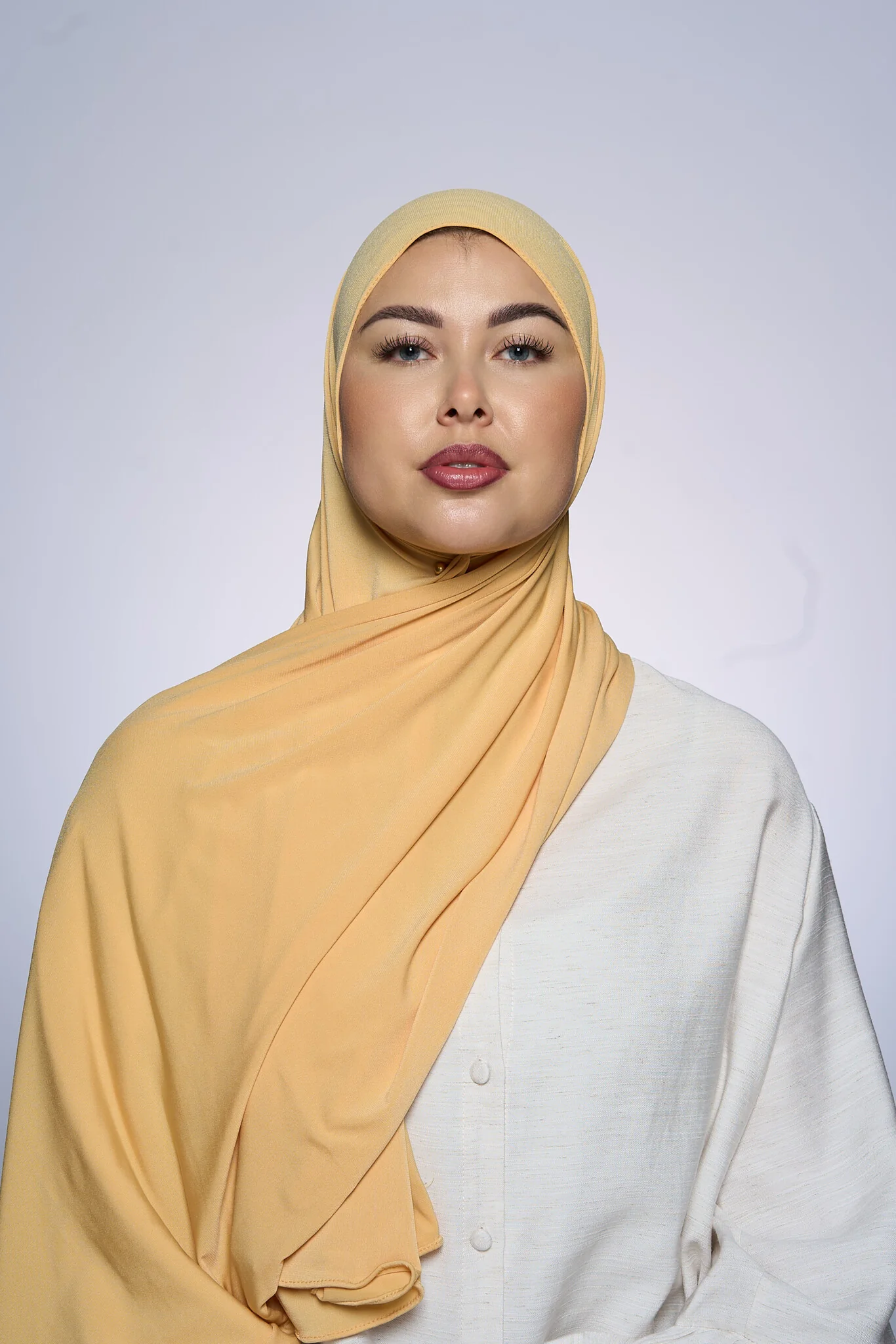 Premium Jersey Hijab Fin - Mellow Yellow - Image 3