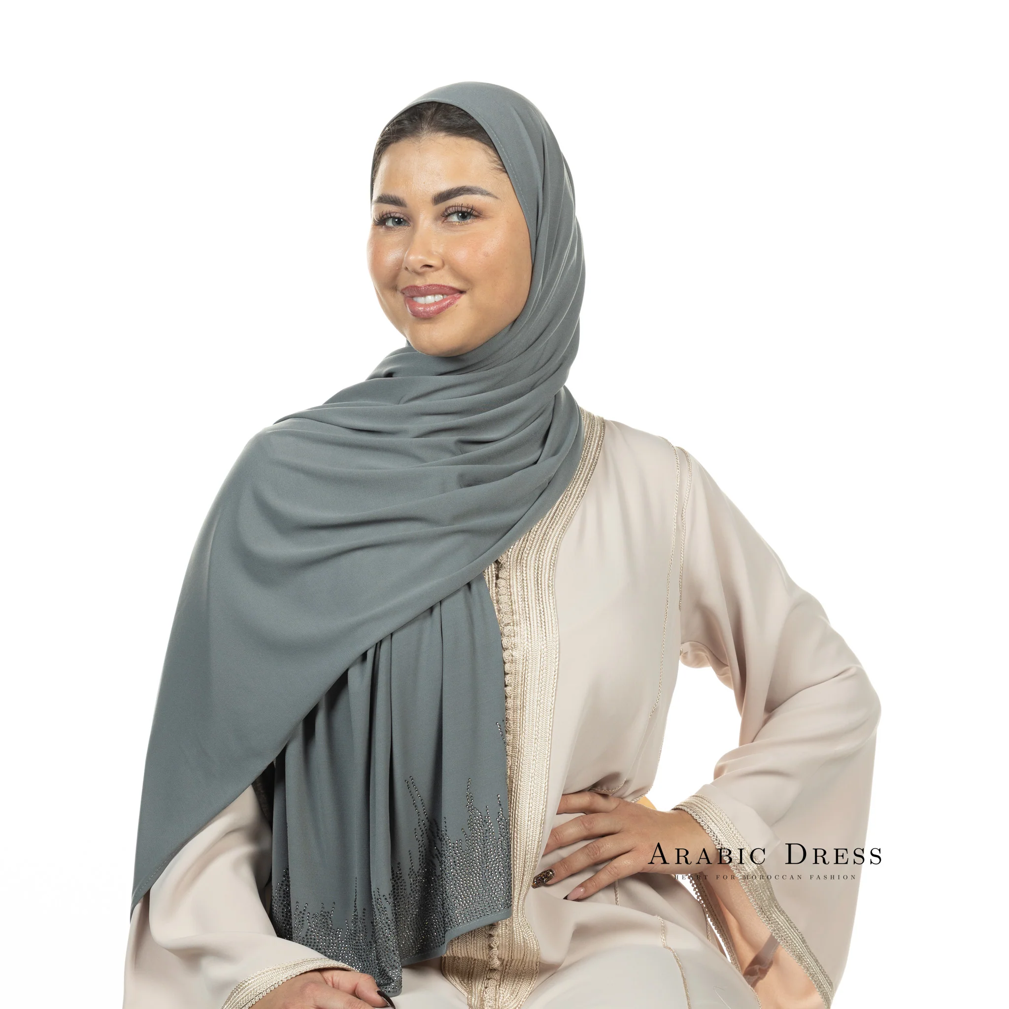 PREMIUM JERSEY HIJAB LIA - DOLPHIN GRAY - Image 4