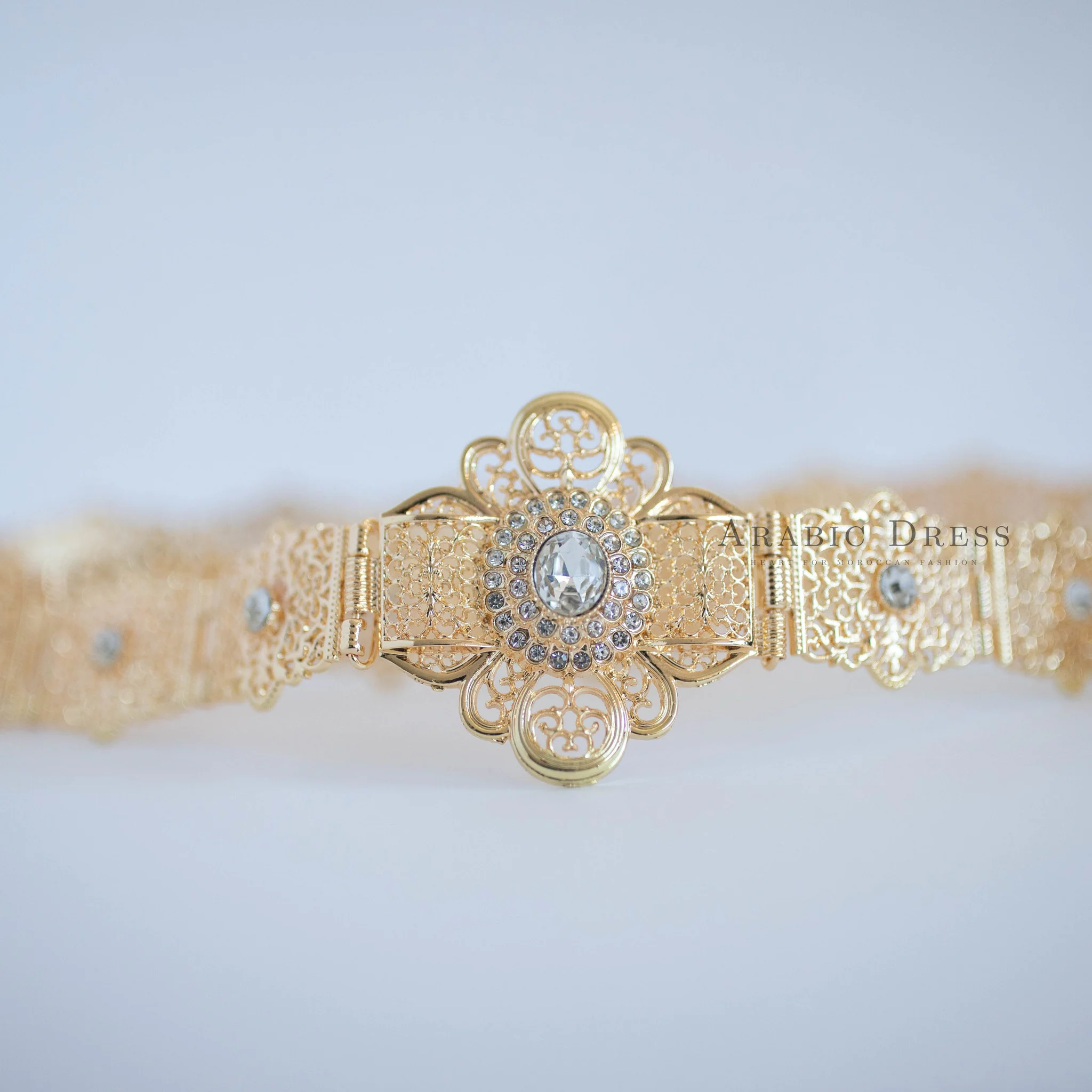 Ra White gold belt