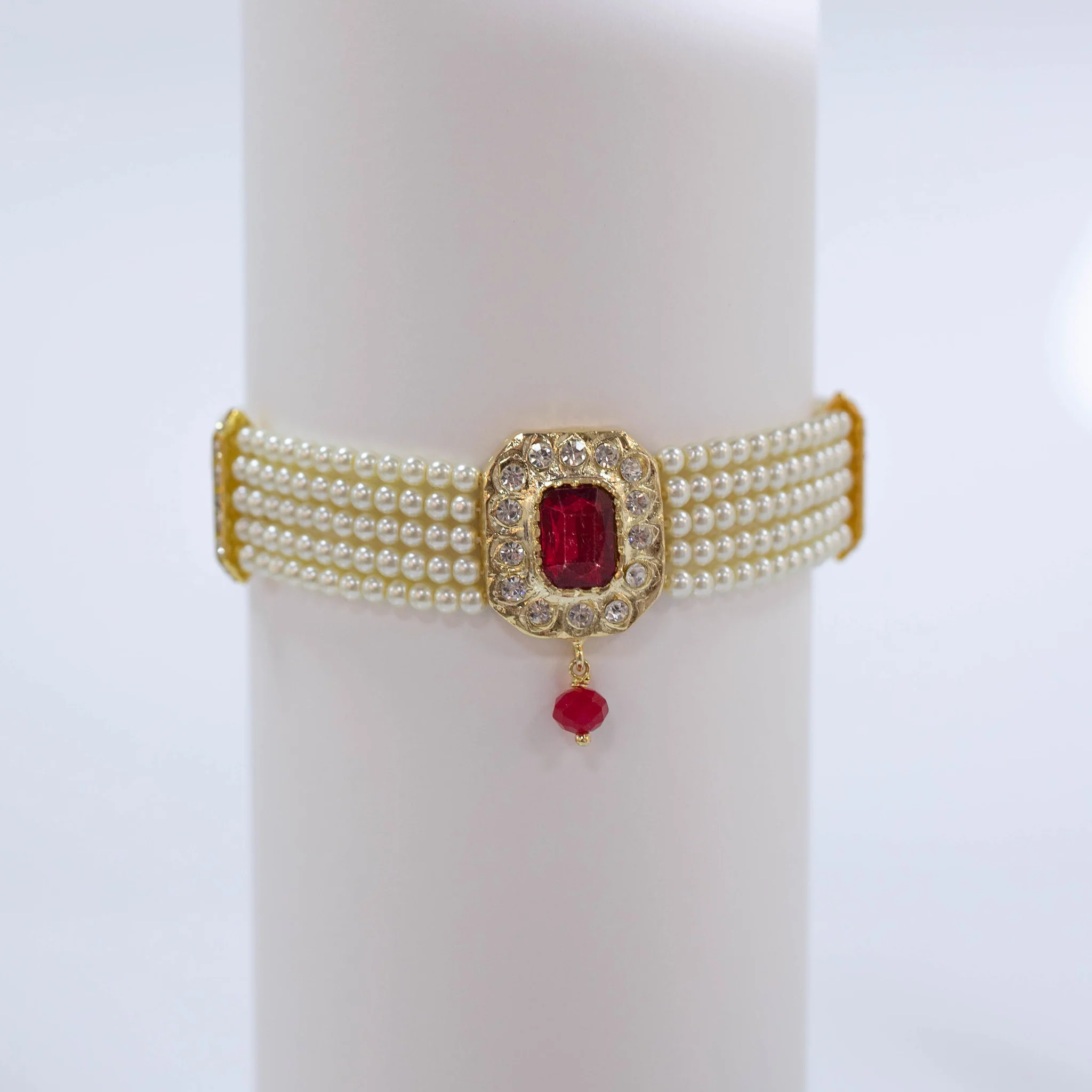 RED PEARL NECKLACE - Image 2