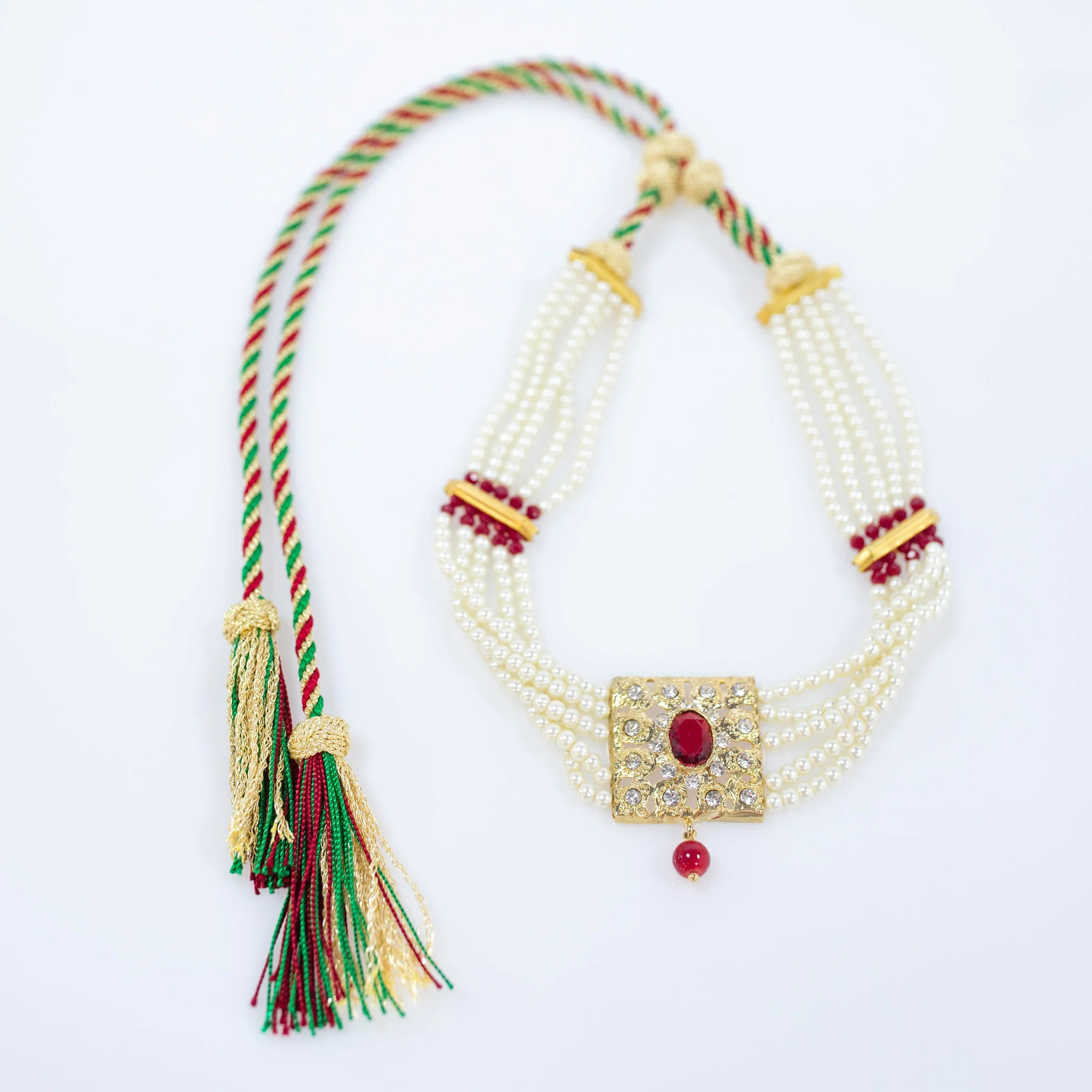 RED WHITE PEARL NECKLACE LIA - Image 6