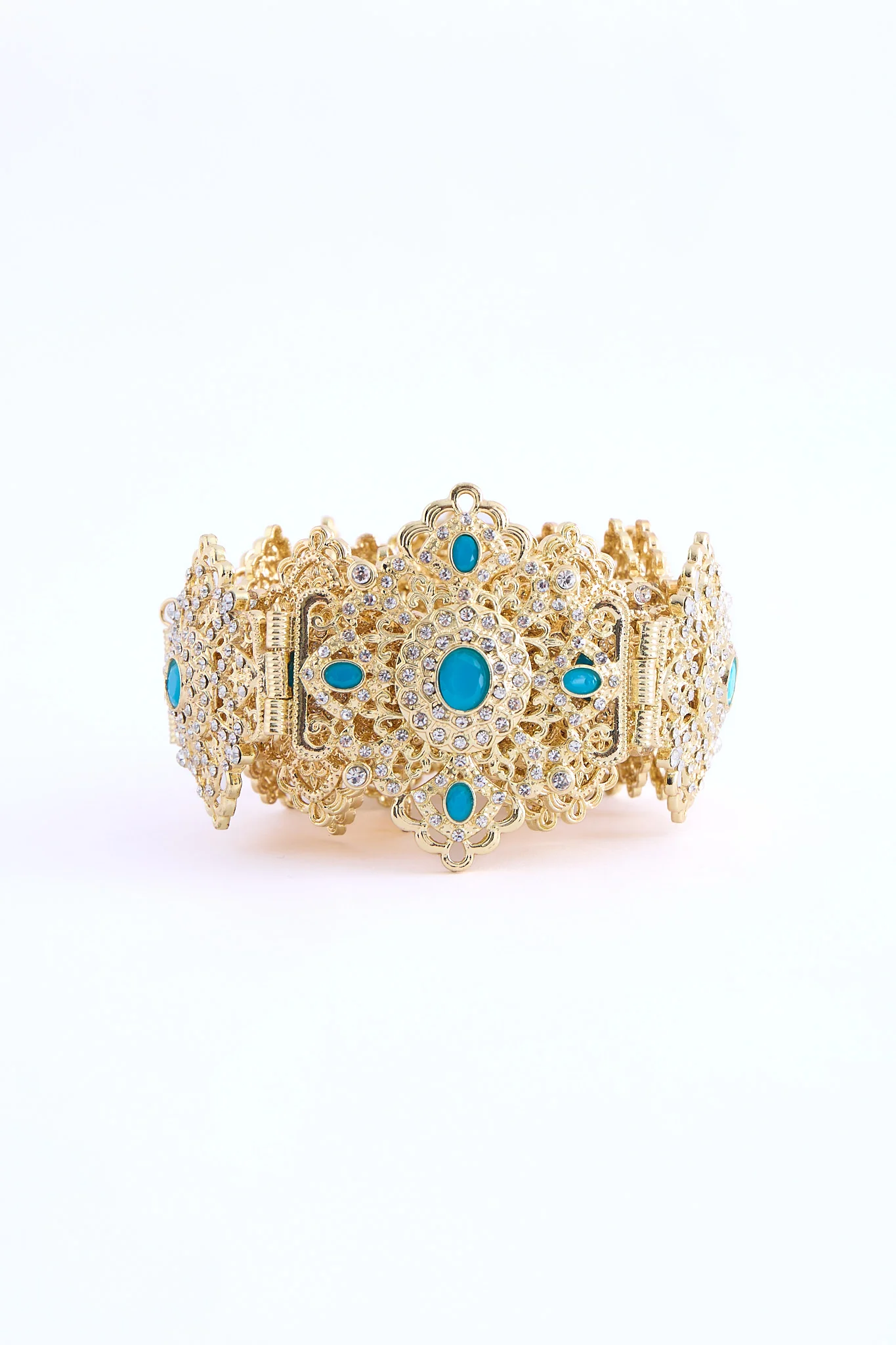 Shin Gold/Aquablue Belt - Image 4