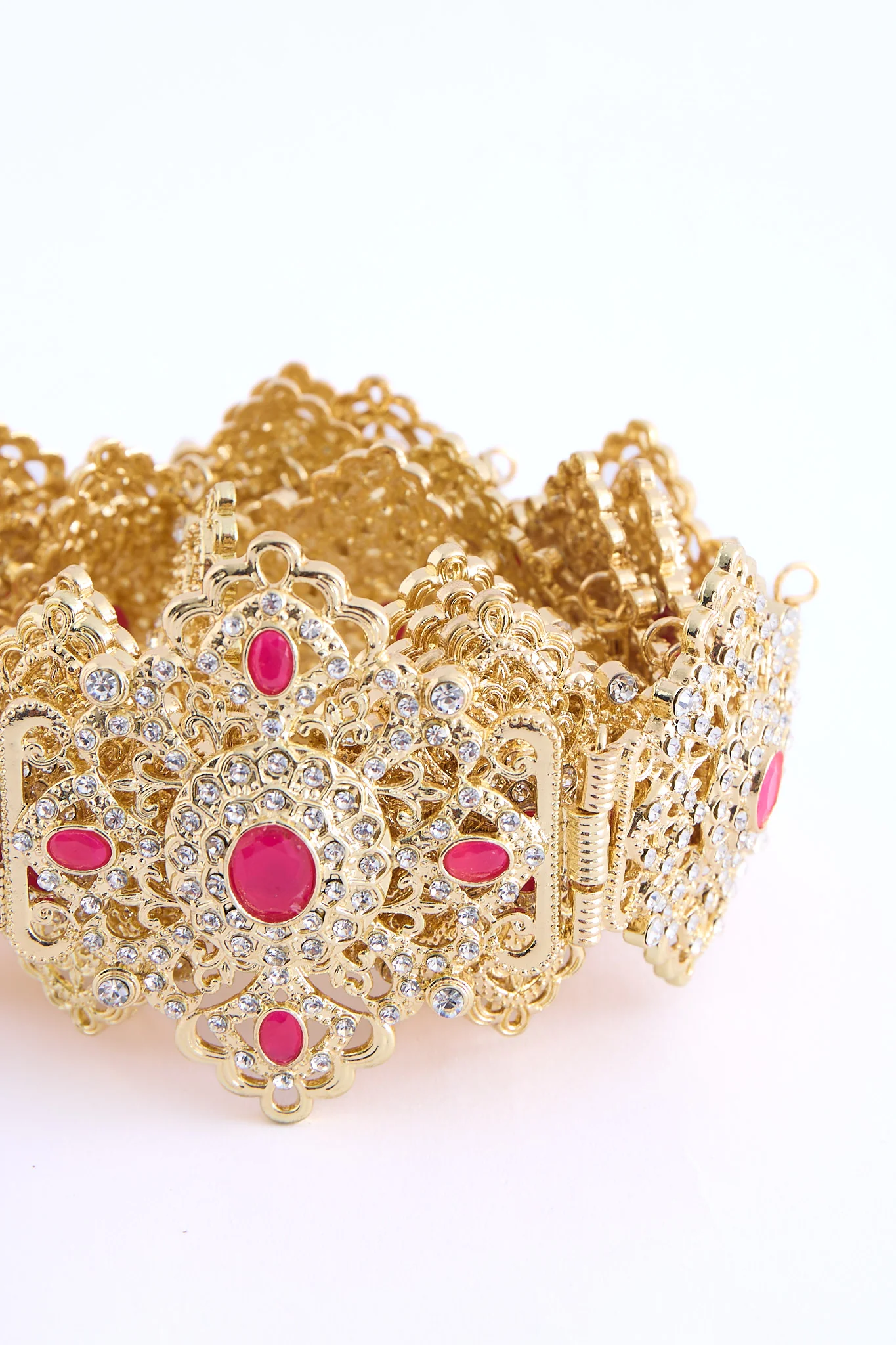 Shin Gold/Fuchsia Belt - Image 3