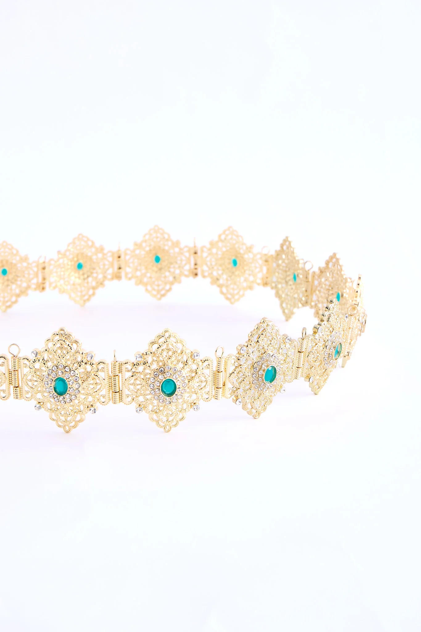 Shin Gold/Teal Belt