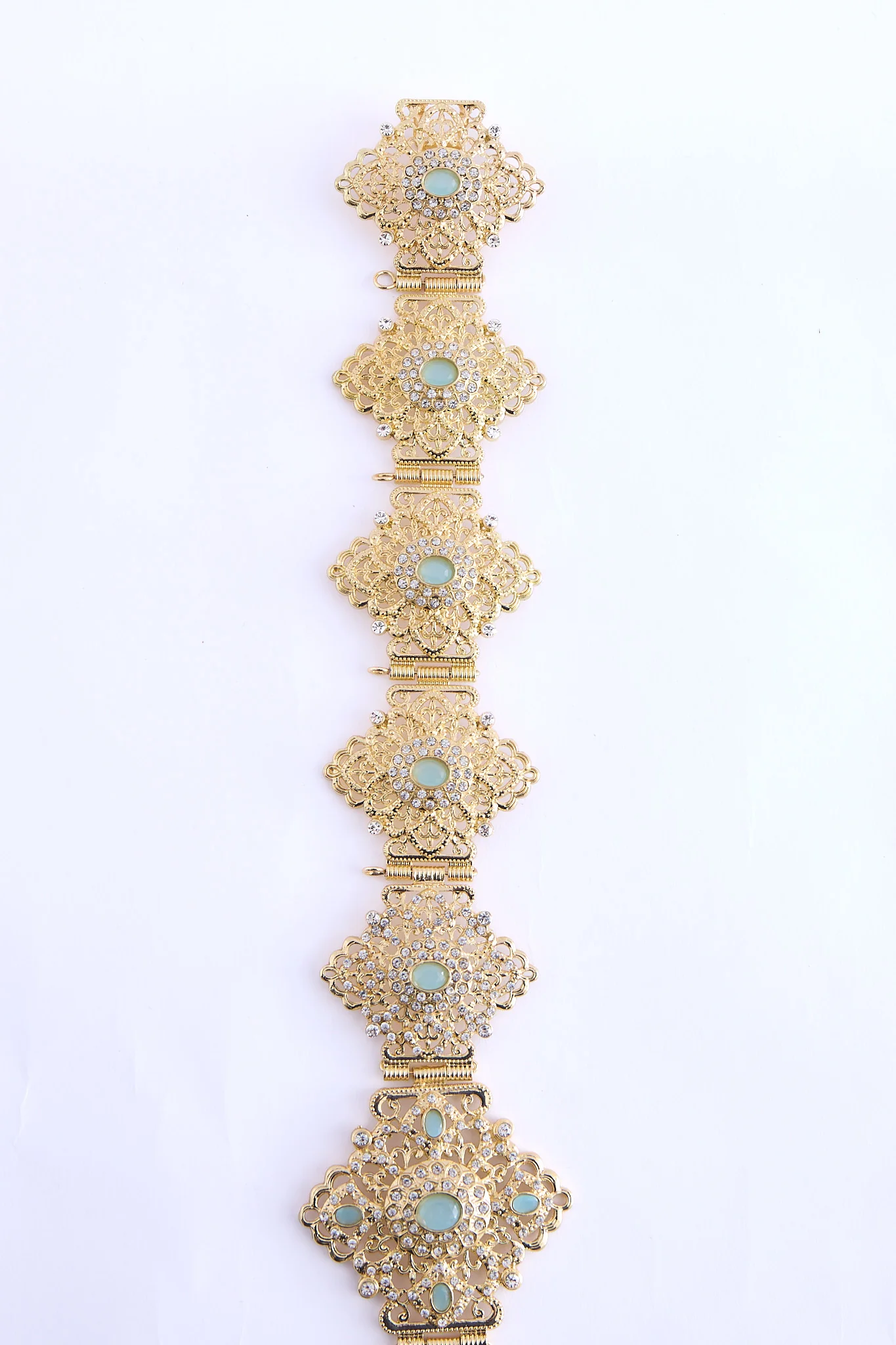 Shin Gold/Turquoise Belt - Image 4