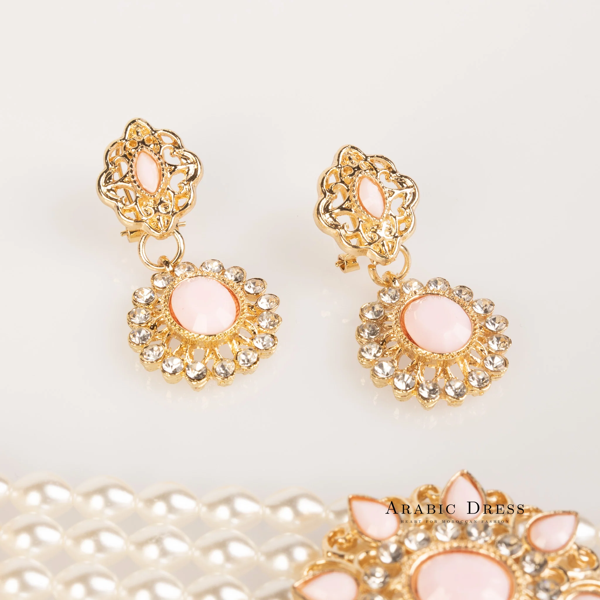 Sisi pearl  pink necklace set - Image 2