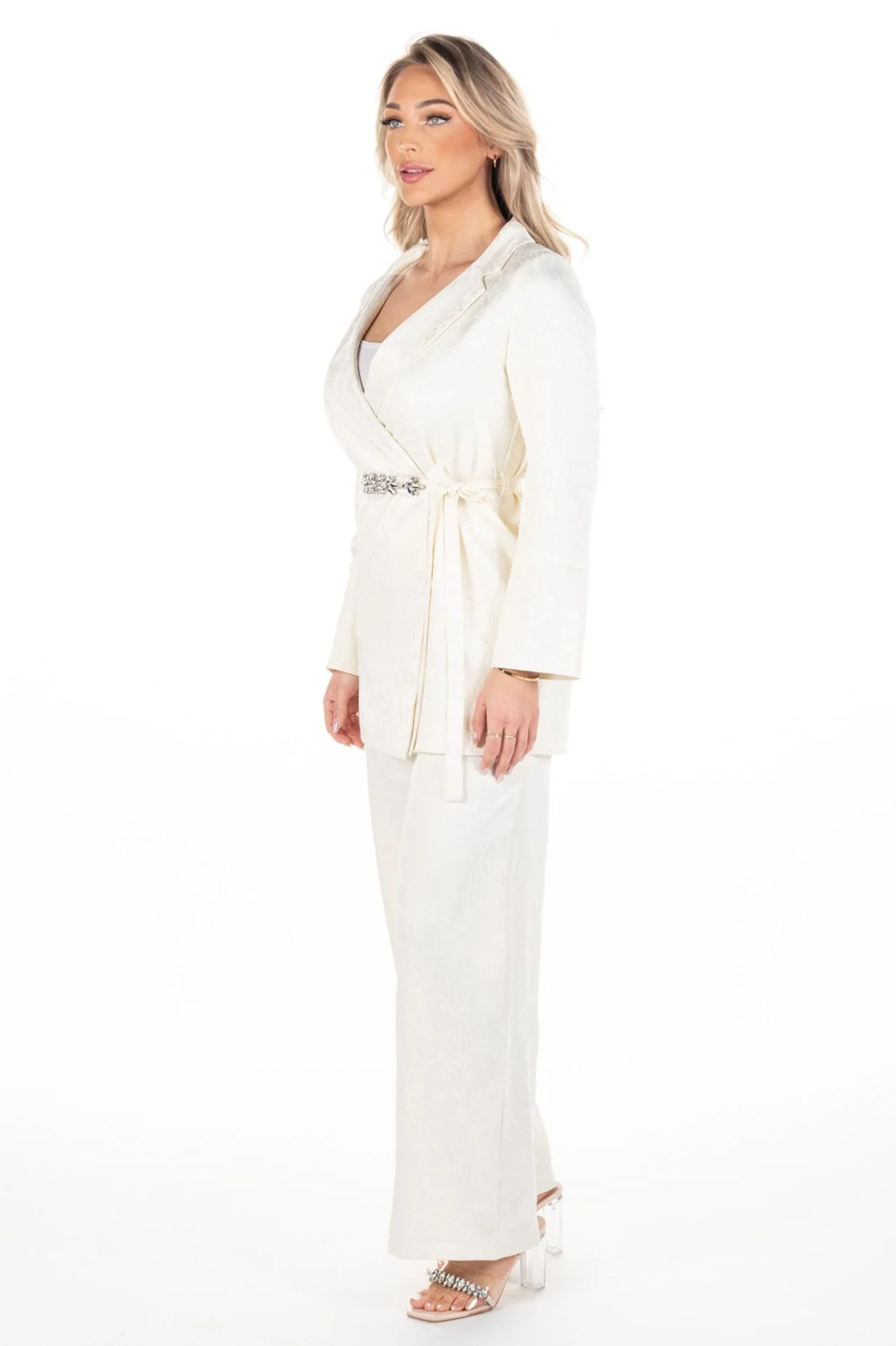 Trouser Suit Jolie White - Image 4