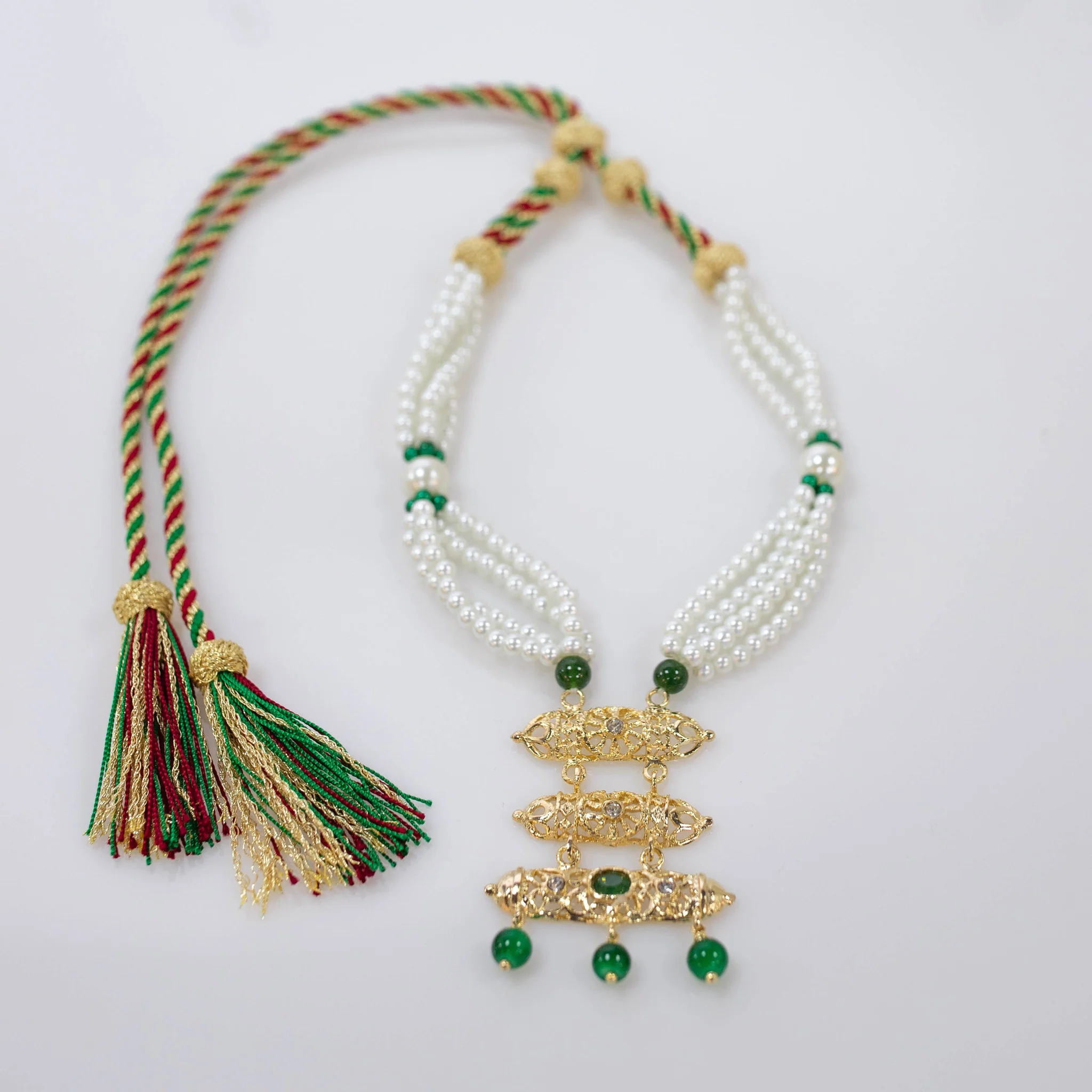 WHITE GREEN PEARL NECKLACE HNIA - Image 4