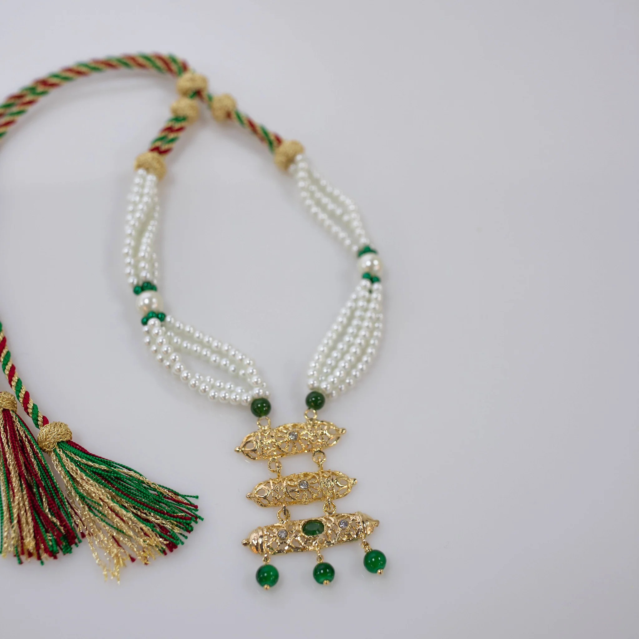 WHITE GREEN PEARL NECKLACE HNIA - Image 6