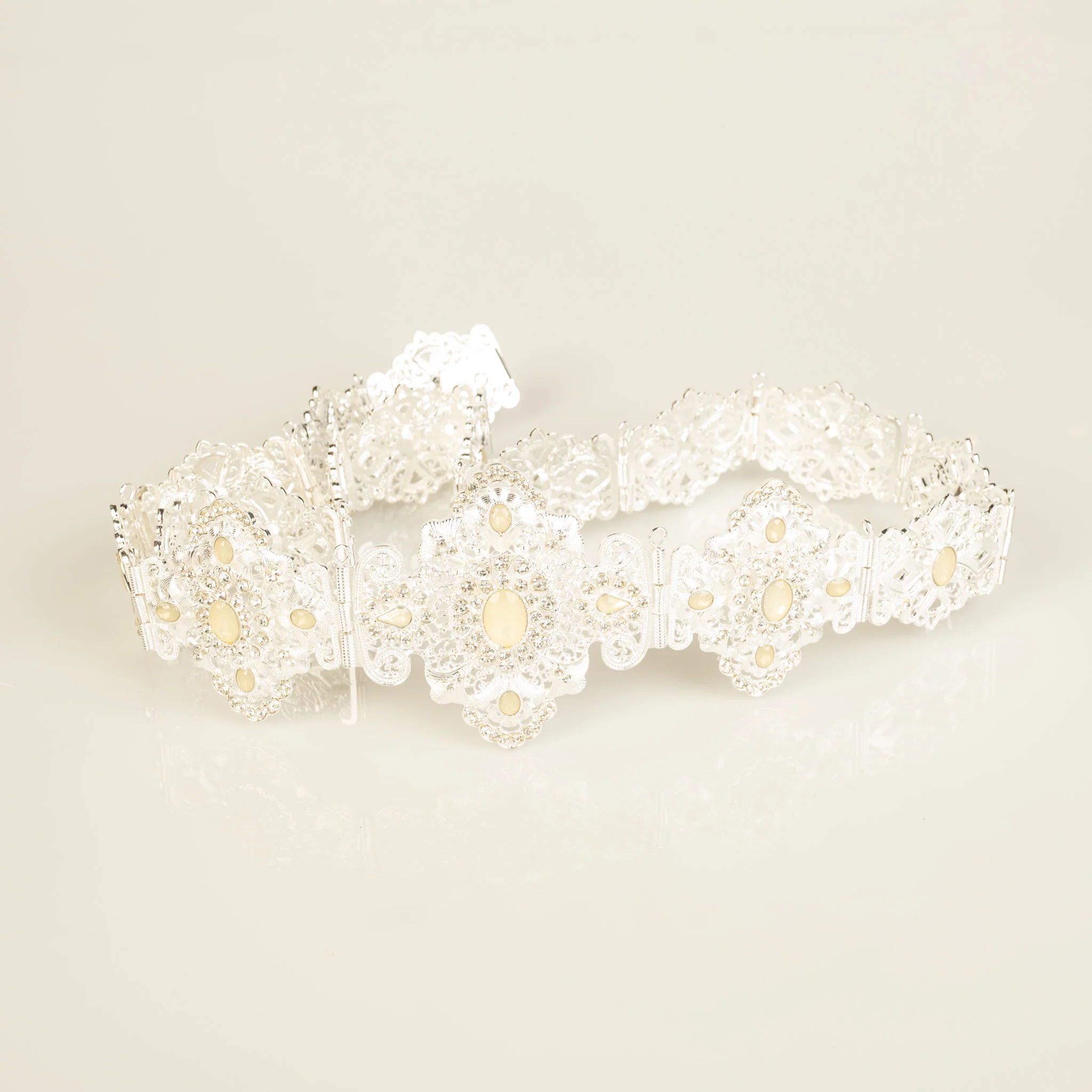 Zen  Silver / Cream Belt