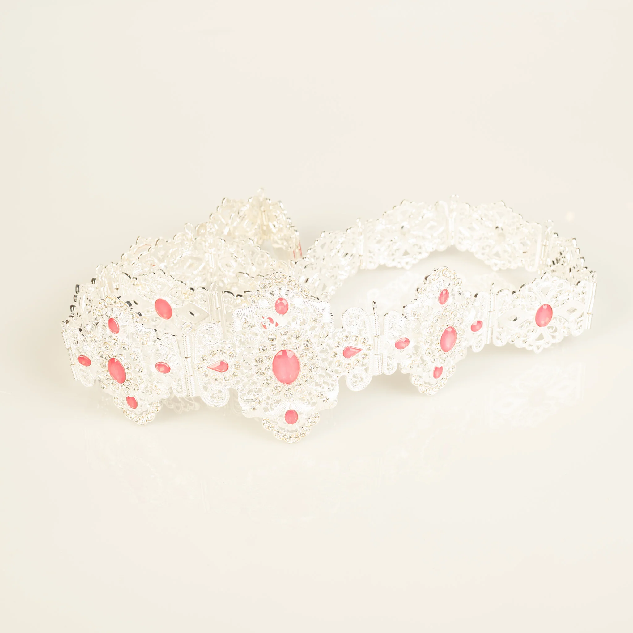 Zen  Silver / Fuschia Belt